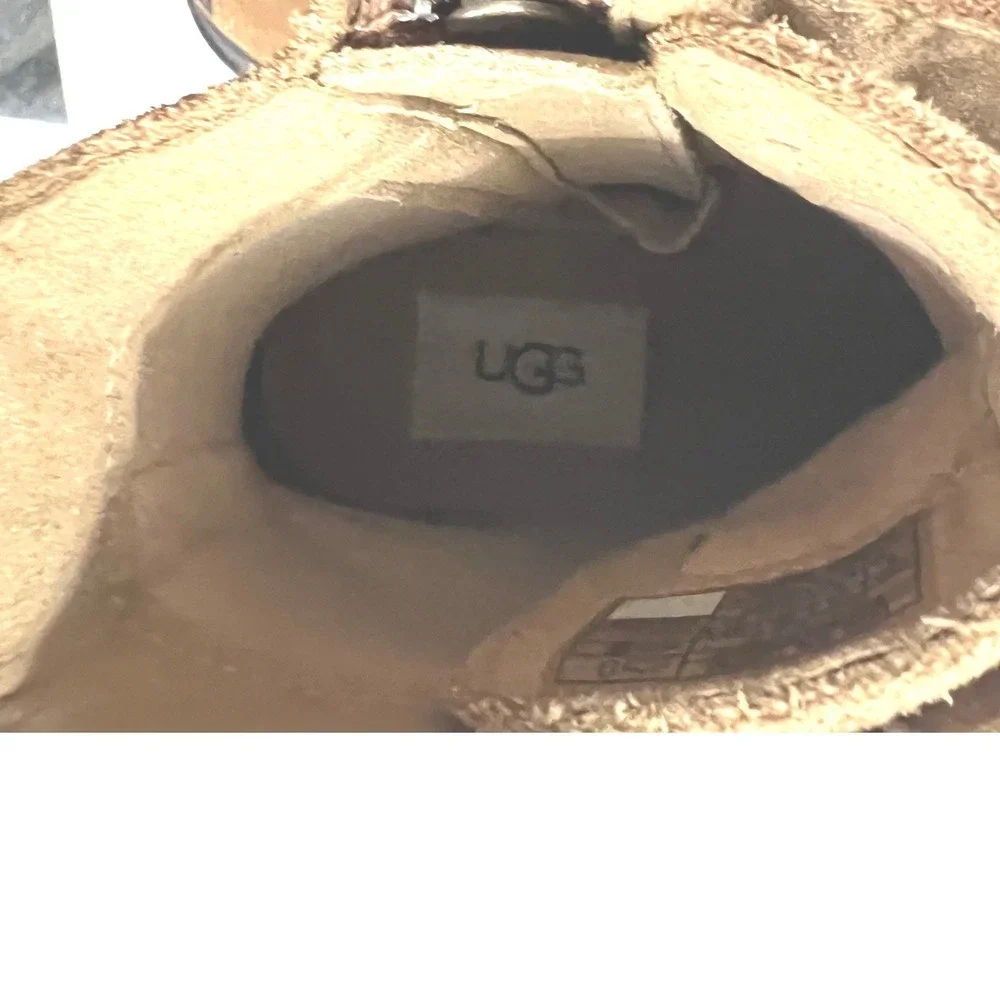 UGG Hapsburg Waterproof Leather Suede Duck Boots Chestnut Brown 1120785 Womens 6